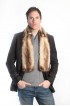 polecat fur scarf unisex - cream